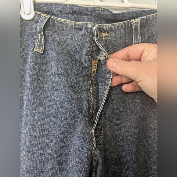 Y2K 2000' Flare Jeans Size 24 High Waist Brand New Time  Stretch Material - Picture 4 of 13